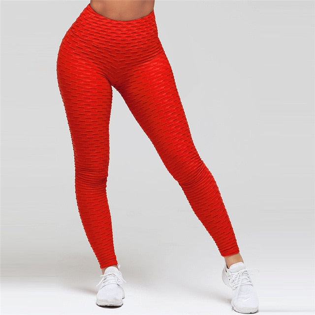 SVOKOR Fitness Female Leggings Polyester Ankle-Length Breathable Pants Leggins Women Standard Fold Push Up Legging