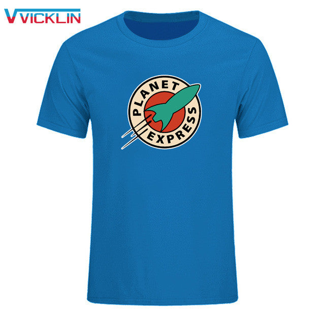 Cheap 2017 Fashion O-Neck Active Personalized Print Planet Express Cotton T Shirt Hip Hop Short Sleeve T Shirts Men