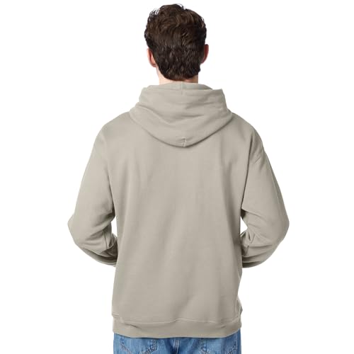 Hanes Men's Pullover EcoSmart Hooded Sweatshirt, Black, Large