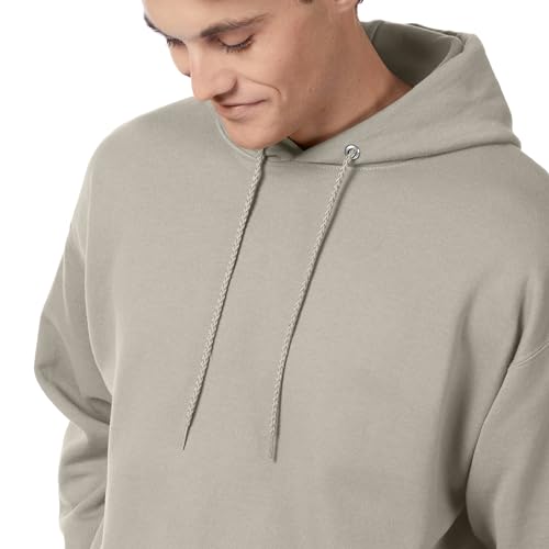 Hanes Men's Pullover EcoSmart Hooded Sweatshirt, Black, Large