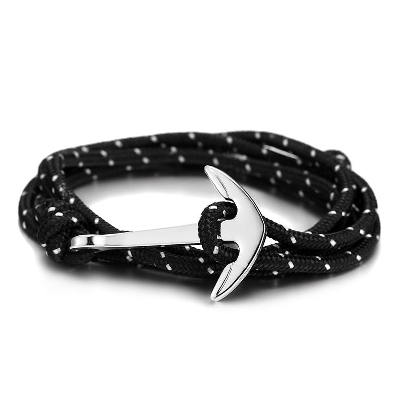 LKO 2017 HOT  Alloy Anchor Bracelet Multilayer Rope Bracelet for Women&Men Friendship Bracelets High Quality tom hope