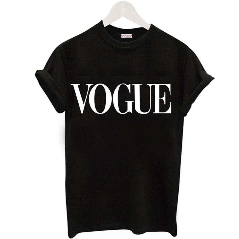 Plus Size S-XL Harajuku Summer T Shirt Women New Arrivals Fashion VOGUE Printed T-shirt Woman Tee Tops Casual Female T-shirts