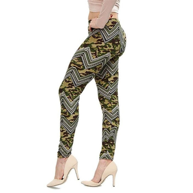 VISNXGI New Fashion 2019 Camouflage Printing Elasticity Leggings Camouflage Fitness Pant Legins Casual Milk Legging For Women