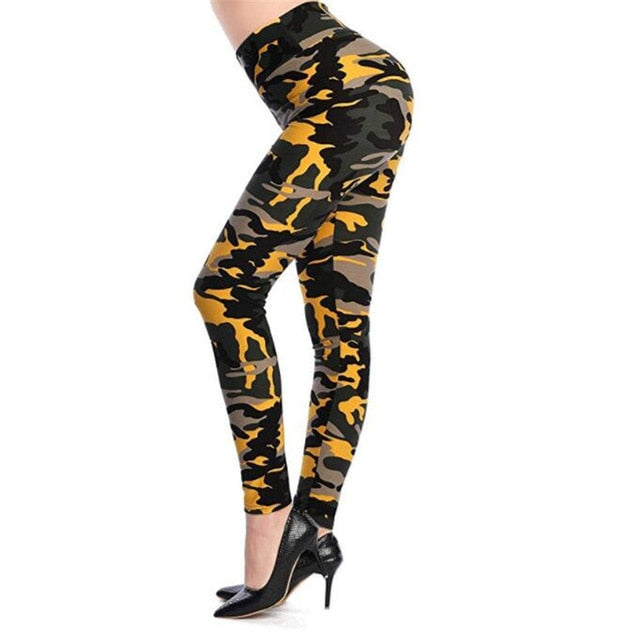 VISNXGI High Quality Women Leggings High Elastic Skinny Camouflage Legging Spring Summer Slimming Women Leisure Jegging Pants