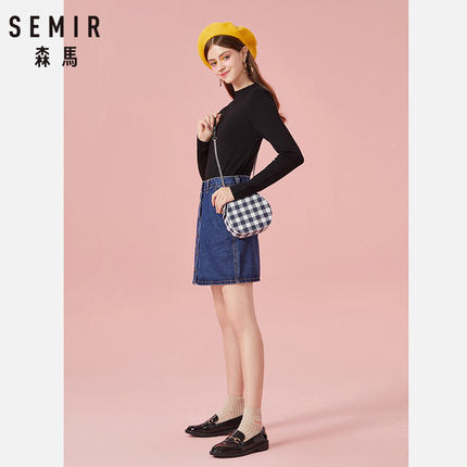 SEMIR Women Sweater 2019 Winter Tops Turtleneck Sweater Women Thin Pullover Jumper Knitted Sweater Pull Femme Clothing