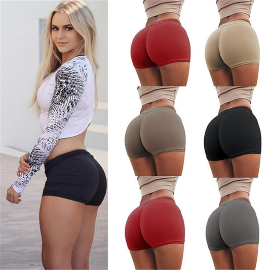 2019 Summer New Women Shorts Workout Sportwear Women High Waist Hip Lifting Shorts Workout Stretch Gym Bottoms Boxer Women Femme