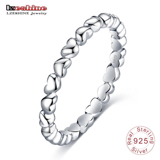 LZESHINE Romantic Ring For Women Authentic 925 100% Solid Sterling Silver Forever Love Finger Ring Fine Jewelry PSRI