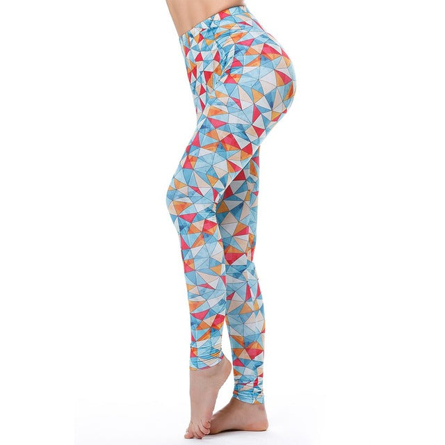 KYKU Brand Unicorn Leggings Women Leggins Fitness Legging Sexy Pants High Waist Push Up Shiny 3d Printed Rainbow Star Cat Donuts