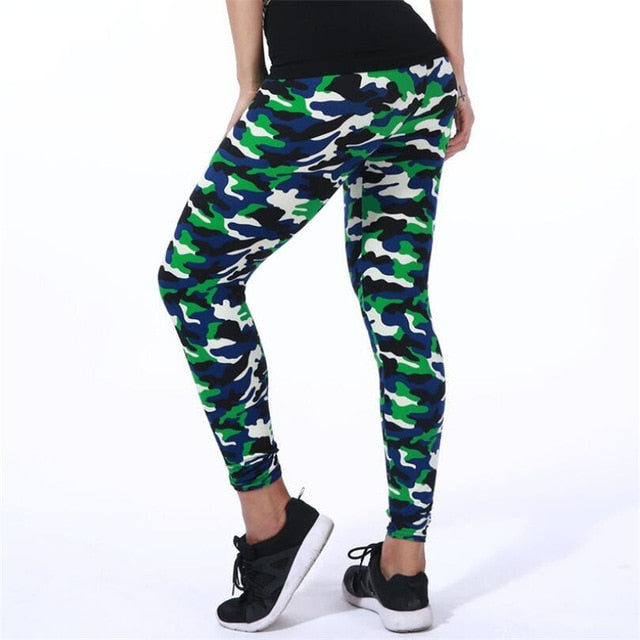 VISNXGI High Quality Women Leggings High Elastic Skinny Camouflage Legging Spring Summer Slimming Women Leisure Jegging Pants