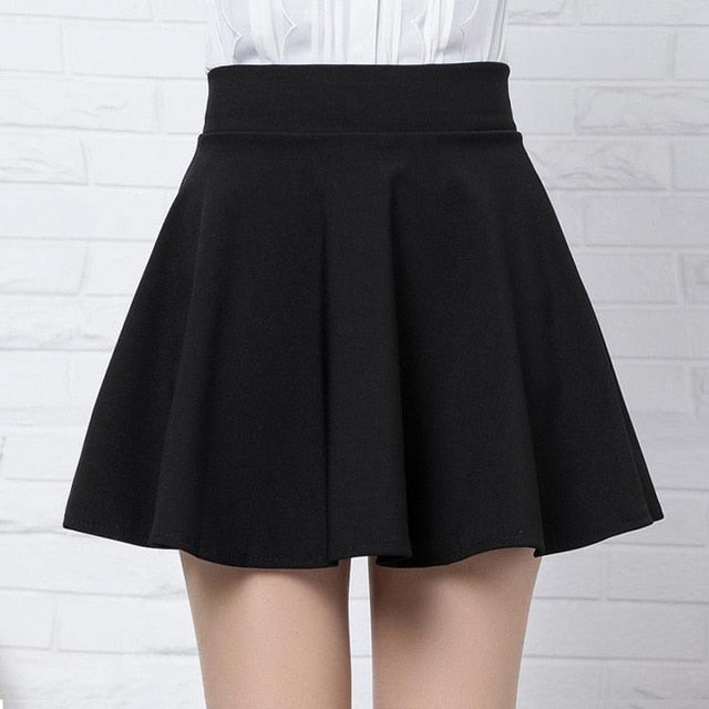 Zuolunouba 2018 Summer Skirt Preppy Style Flower Bow Mini Tutu Skirt Elasticity Lace Skirts Shorts Woman High Waist Large Size