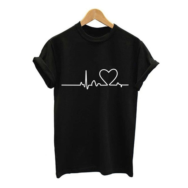 Soatrld 2018 New Harajuku Love Printed Women T-shirts Casual Tee Tops Summer Short Sleeve Female T shirt Women Clothing