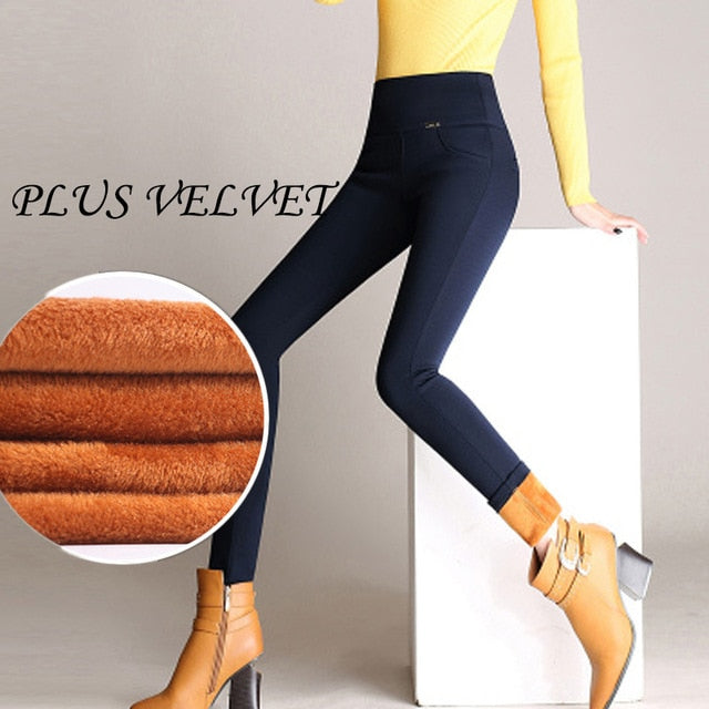 Women High Waist Stretch Leggings Vintage Plus Size Slim Long Trousers Sexy Bodycon Leggings Office Casual Pencil Pants Women