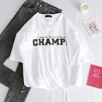 Summer 2019 casual Women T-shirts Ulzzang Streetwear kawaii cartoon print Tshirt Korean Style Tops Harajuku short sleeve t shirt