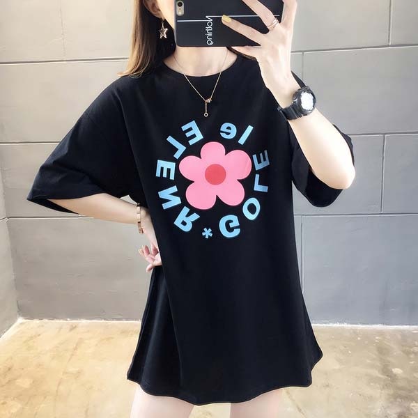 Summer 2019 casual Women T-shirts Ulzzang Streetwear kawaii cartoon print Tshirt Korean Style Tops Harajuku short sleeve t shirt